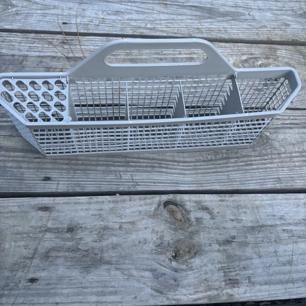 Dishwasher Bottom Utensil Basket Grey 19.5x4x6 Inches Dishwasher Part Accessory